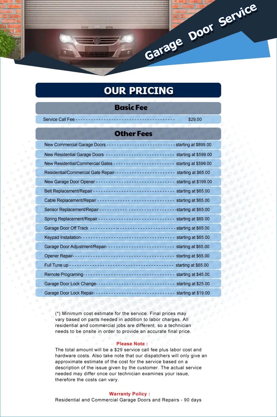 Eagle Garage Door Service Litchfield Park, AZ 877-463-2578